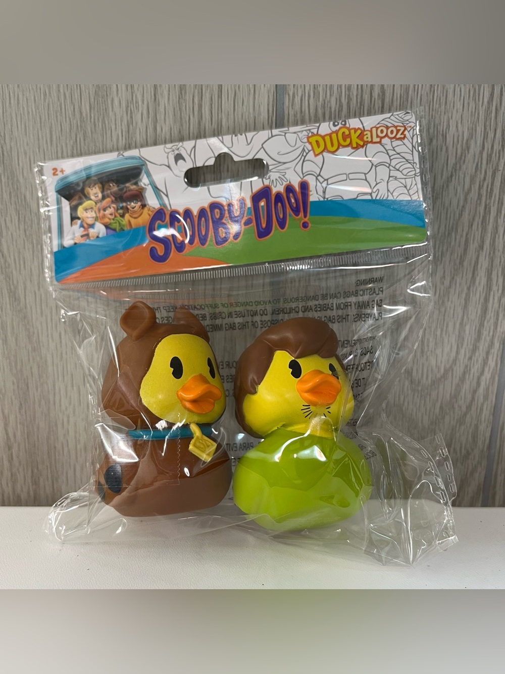 Duckalooz Scooby-Doo 2 Pk SCOOBY & SHAGGY Rubber Duckie Duck Bath Toy